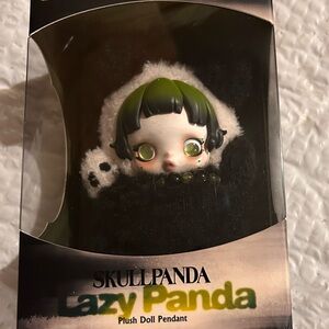 Skull Panda Lazy Panda Plush Doll Pendant
